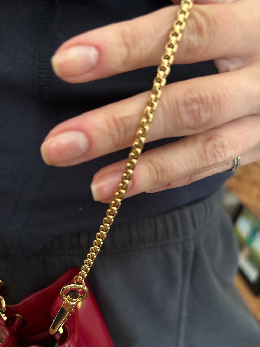 PRICE DROP ** Prada Red Mini Bag with Gold Chain - Picture 17 of 17